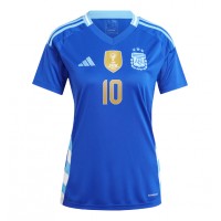 Camiseta Argentina Lionel Messi #10 Visitante Equipación para mujer Copa America 2024 manga corta